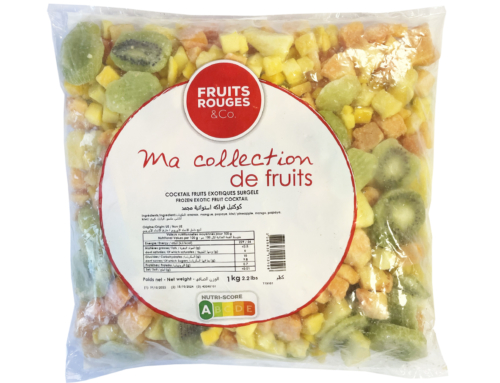 Frozen Mix Exotic Fruit With Passion Juice( Pineapple,Mango,Papaya, Kiwi) 1kg