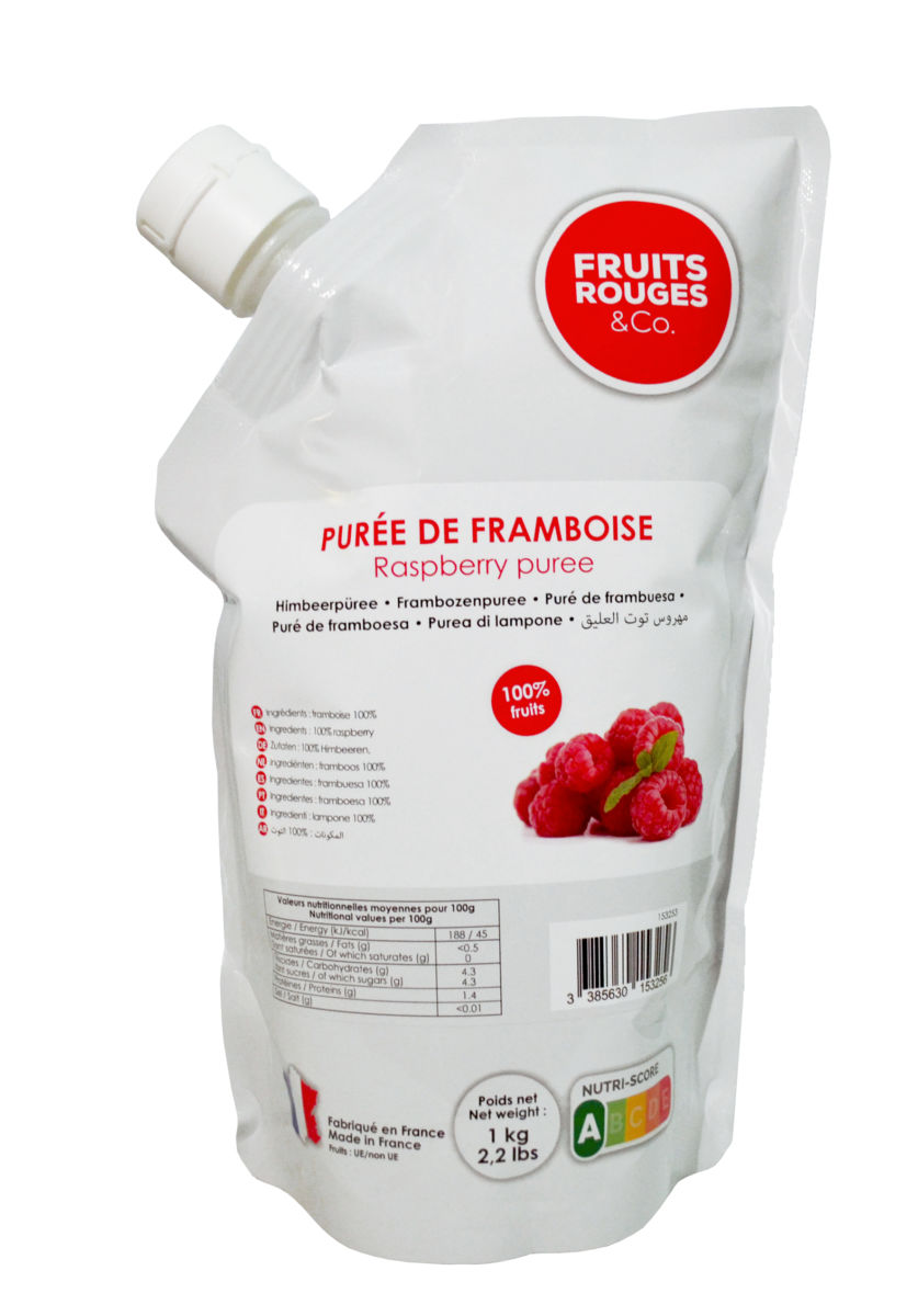 Puree Raspberry Fz Ambient Puree Raspberry 1kg - Aktina Foods