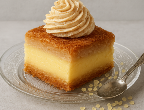 Κρέμα γεύση Μαστίχα με Κανταΐφι